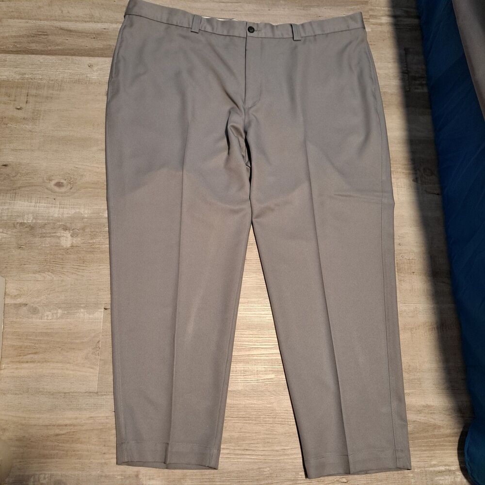 Oak Hill Dress Pants Men's 49x30 Gray Pleated Straight Leg‎ Slacks